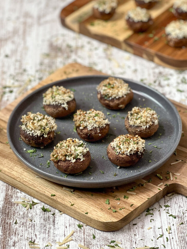 Vegan Stuffed Mushroom Caps